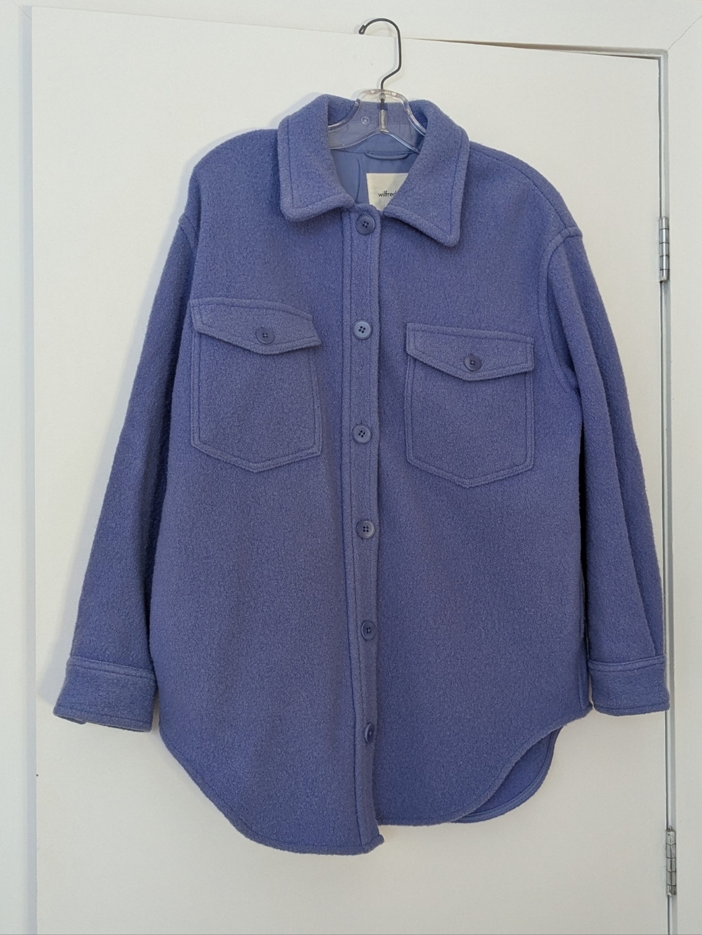Blue Fleece Shacket Jacket - Women